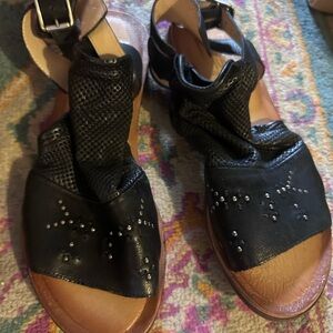 Miz Mooz Black Leather Sandals 41